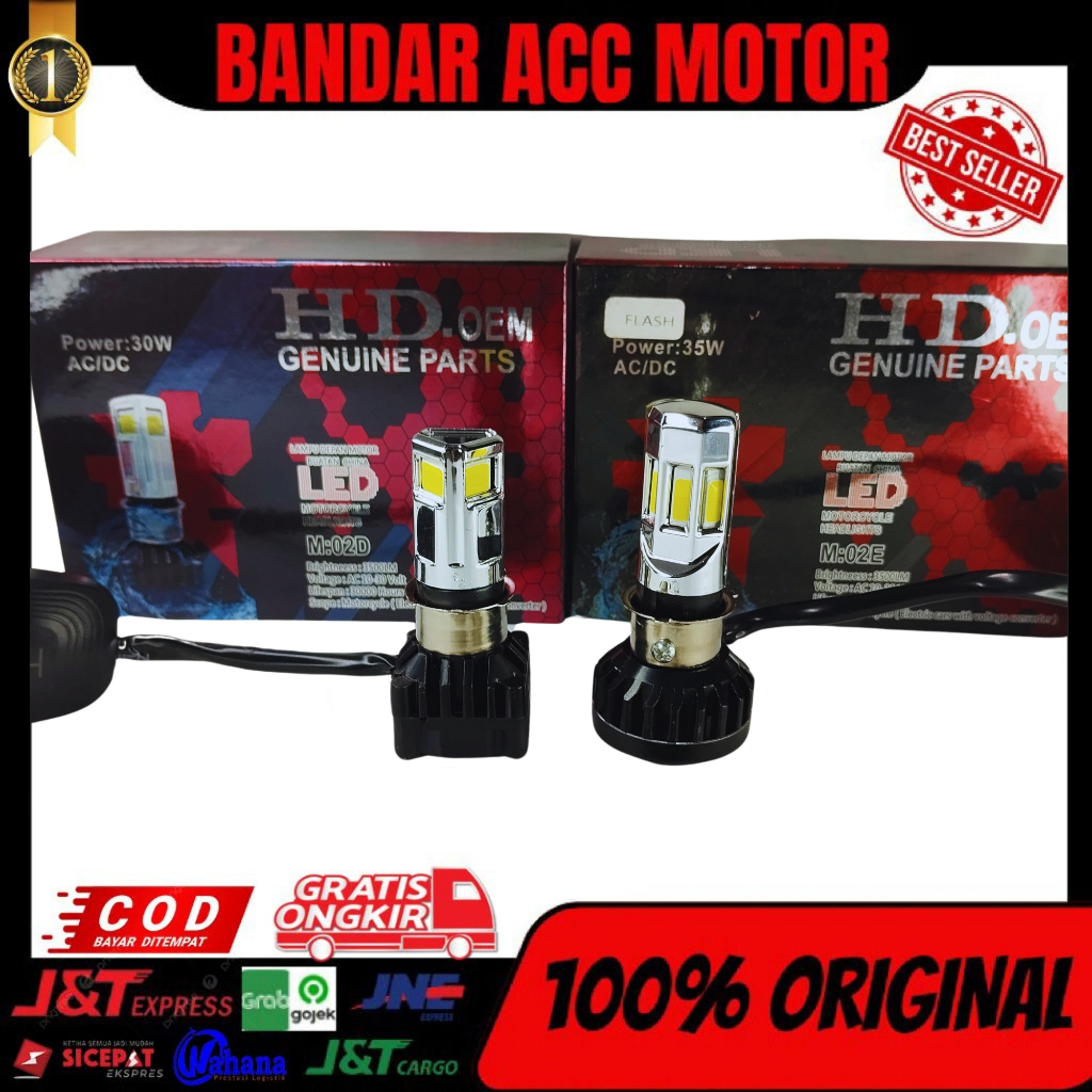 PROMO LAMPU DEPAN LED DEPAN 6 SISI 3 SISI HD 35 WATT KIPAS H4 DAN H6 AC DC MOTOR MOBIL ORIGINA UNIVE