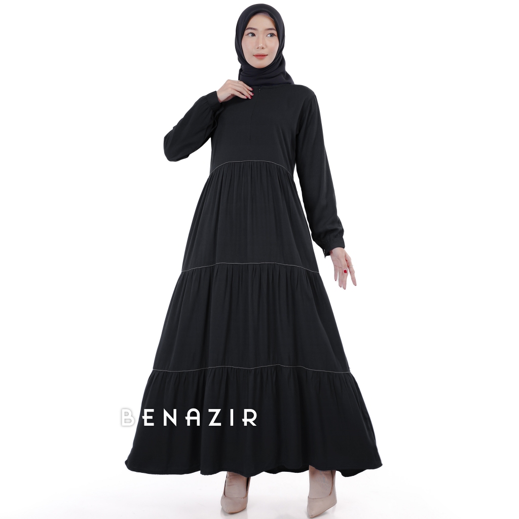 Gamis Naura Susun Original Rayon Twill