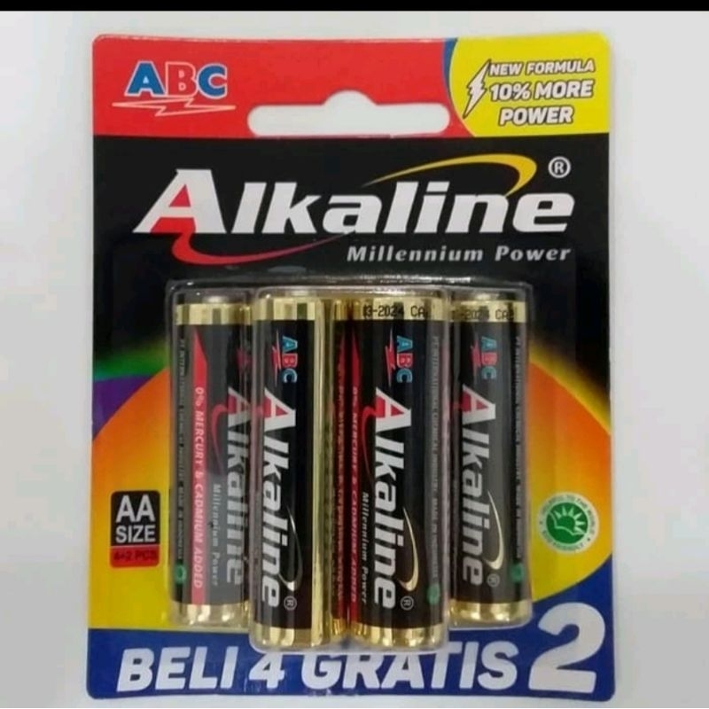BATERAI ABC Alkaline AA isi 6