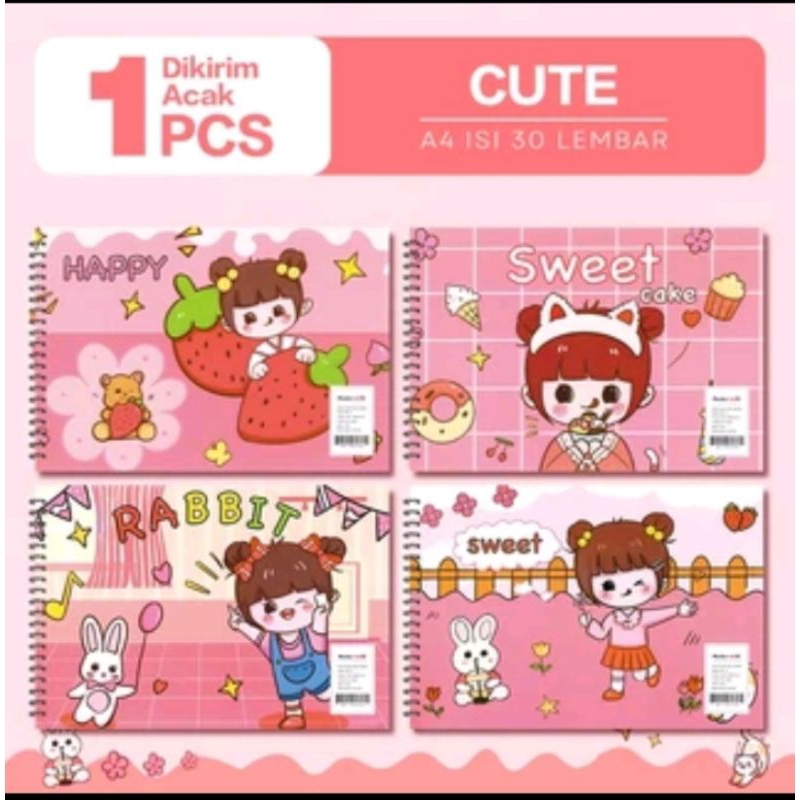 

Cover Shoop Buku Gambar Anak Sketchbook A4 Drawing Book Astronot Jilid Spiral Kertas Tebal 30 Lembar.