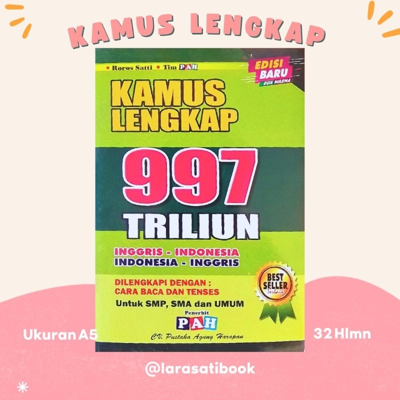 KAMUS BAHASA INGGRIS LENGKAP/KAMUS BAHASA INGGRIS-INDONESIA/INDONESIA INGGRIS/KAMUS TRILIUN