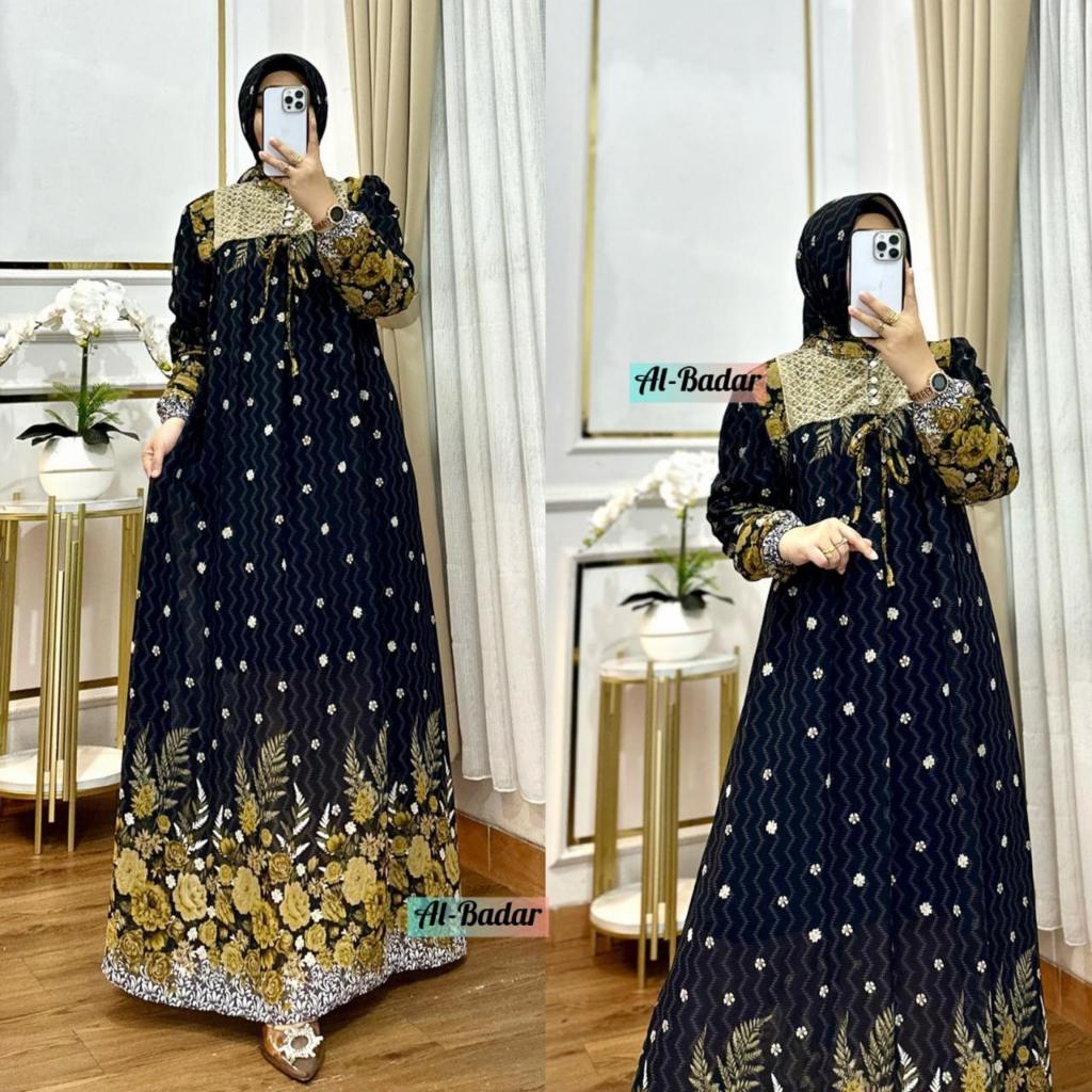 GAMIS CERUTY ETNIK, GAMIS DEWAA TERBARU DAN KEKINIAN MOTIF RENDA DADA