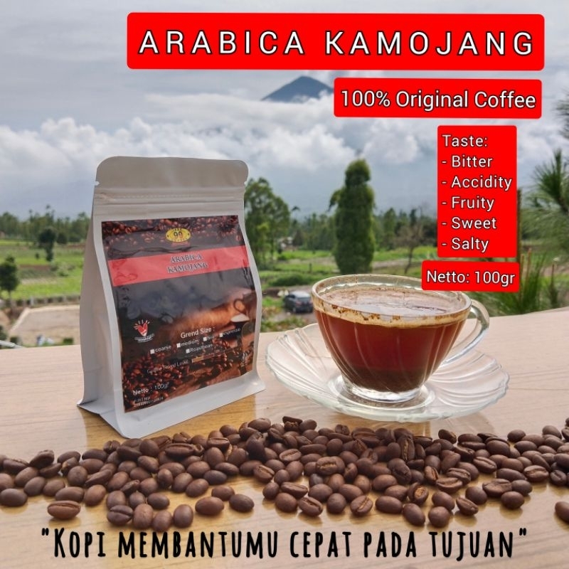 

Biji Kopi Bubuk. NATURAL ARABICA KAMOJANG 100gr. 100% Original Coffee. Kopi Asli.