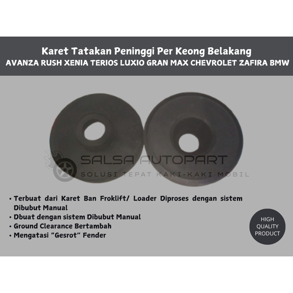 Karet Tatakan Peninggi Per Keong Belakang Dan Depan  Avanza Rush Xenia Terios Luxio Gran Max Chevrol