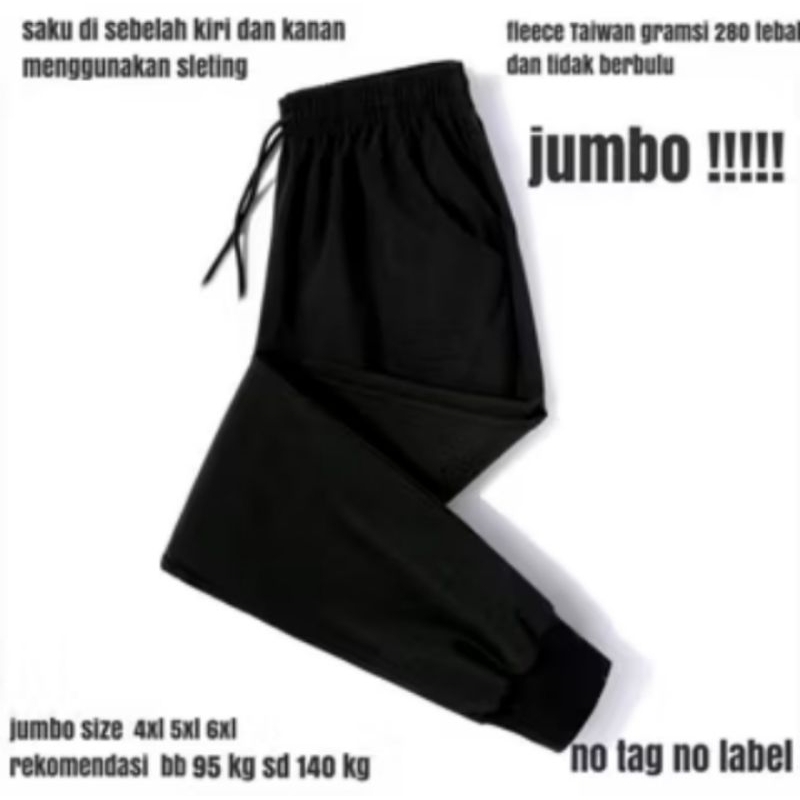 Celana Training Jumbo 4XL-6XL Celana training panjang pria wanita