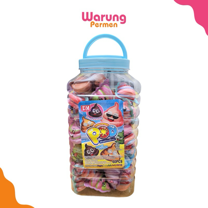 DSM Marshmallow Poo / Permen Lunak Marshmallow Bentuk Poo Aneka Rasa