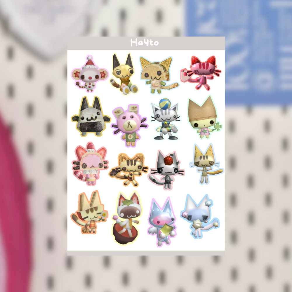 

HA4TO DECO STICKER SHEET FOR JOURNALING SCRAPBOOK DECO PHONECASE TINCASE WALLET NOTEBOOK