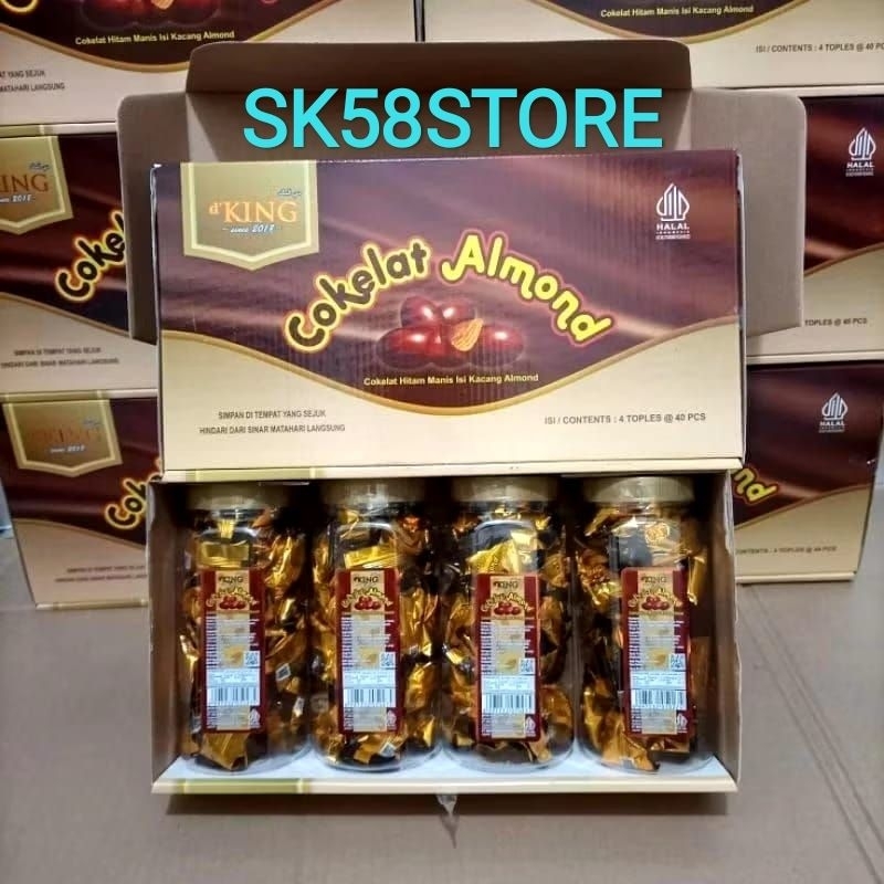Cokelat Kacang Almond D'King/Coklat Almond/D'King Cokelat Almond/Coklat Almond  Musdalifah