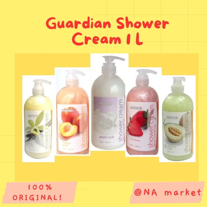 Guardian Shower Cream Body Wash Goats Milk / Strawberry / Melon / Peach / Vanila 1 L