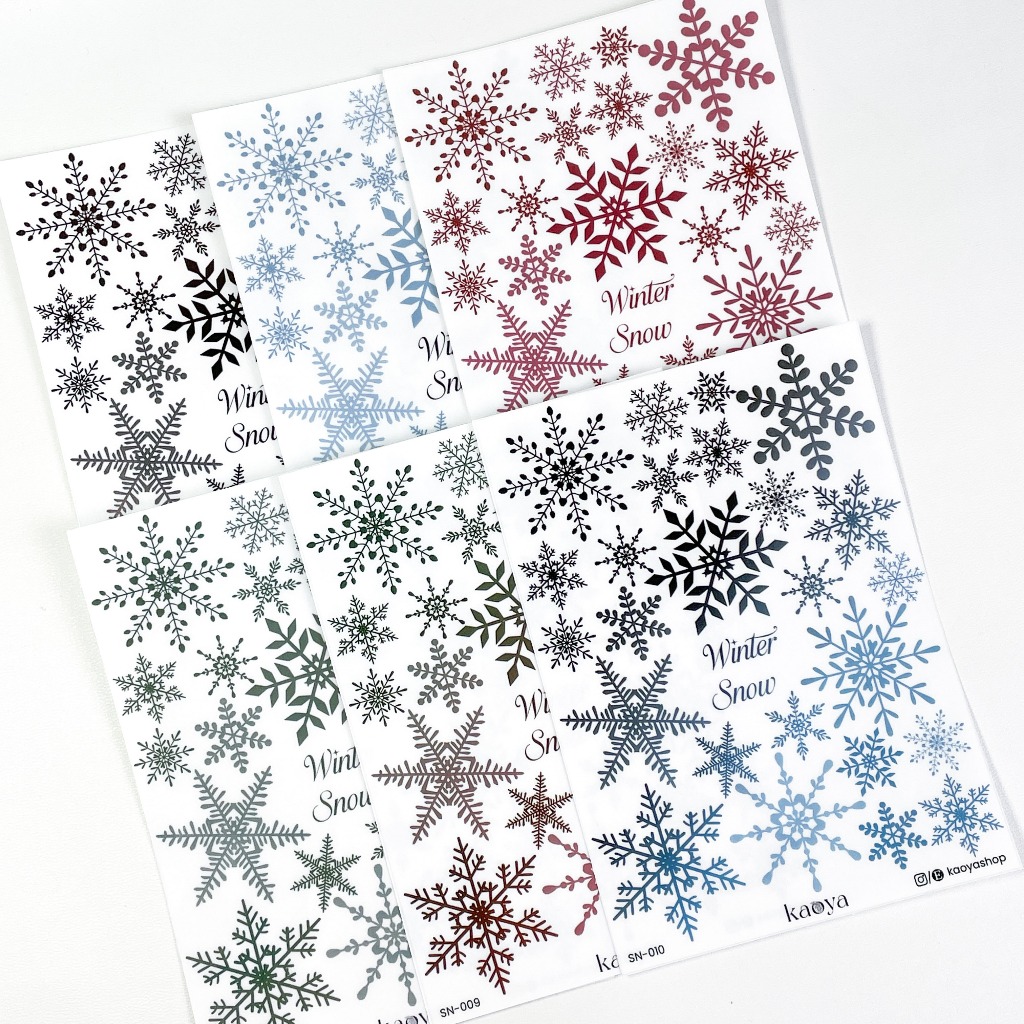 

Sticker Sheet: Snowflake Salju Winter Scrapbook Journal Stiker deco handmade by KaoyaShop