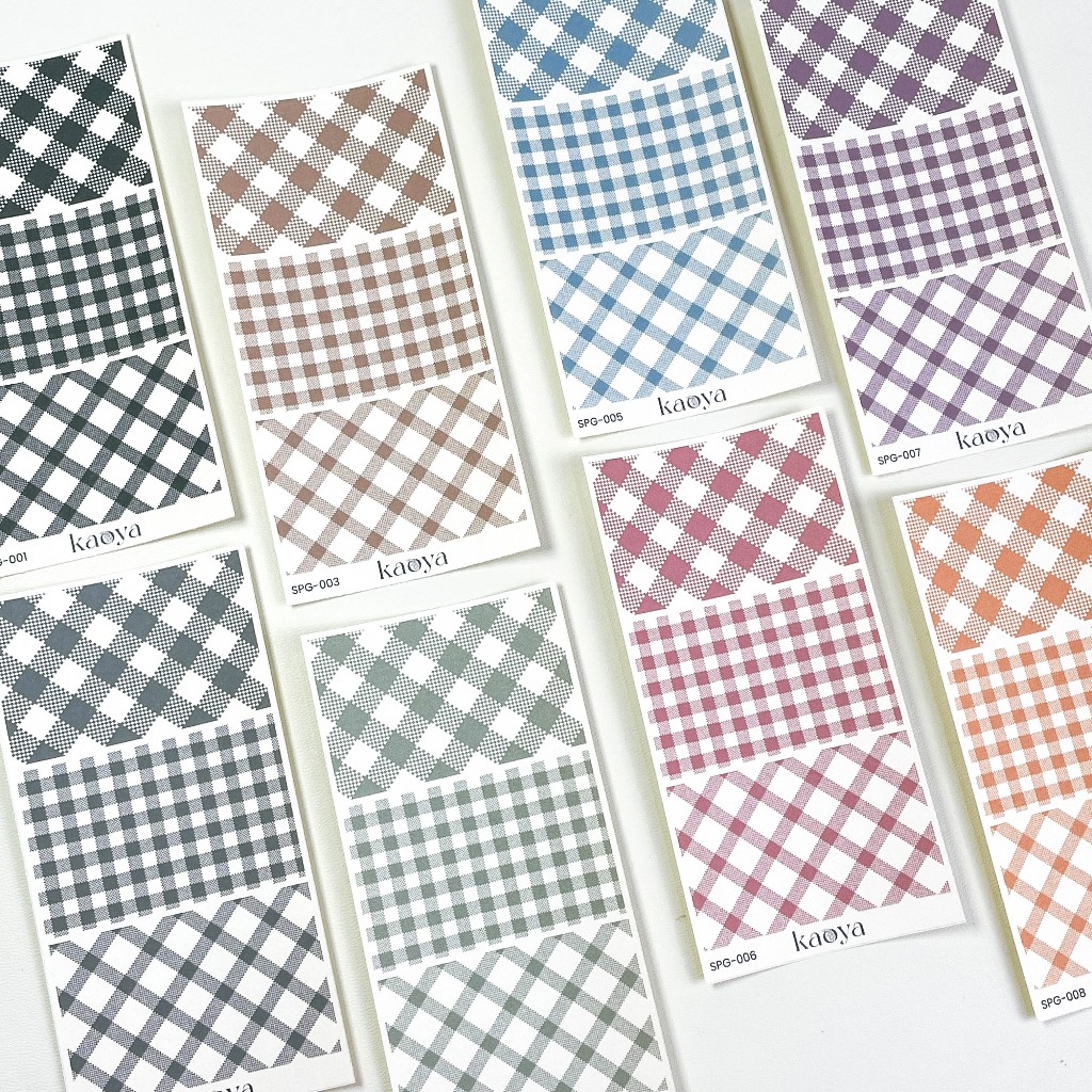 

Sticker Gingham stiker kotak motif kain Journal Jurnal Scrapbook DIY Bujo Kerajinan Dekorasi Toploader by KaoyaShop