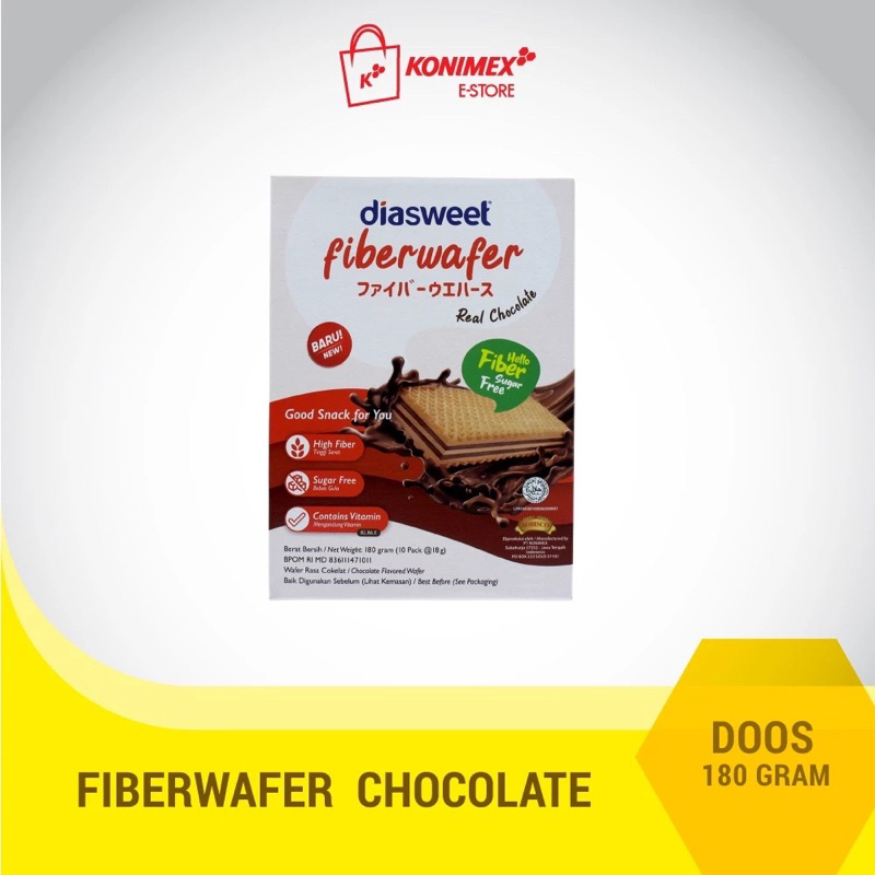 

QH Diasweet Fiberwafer Fiber Wafer Vanilla / Chocolate 180gr