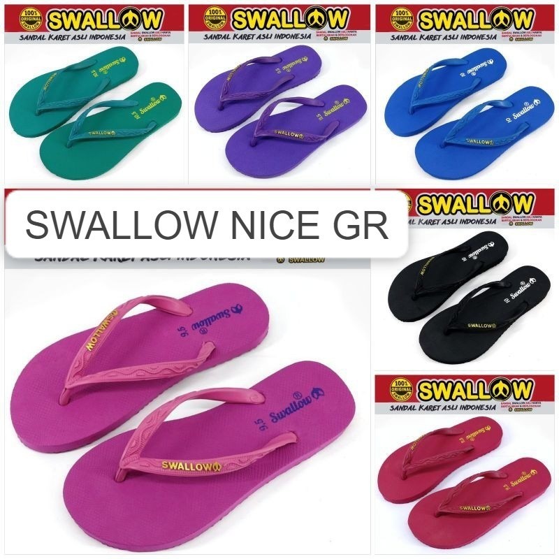 Swallow Nice GR Sandal Karet Asli Indonesia
