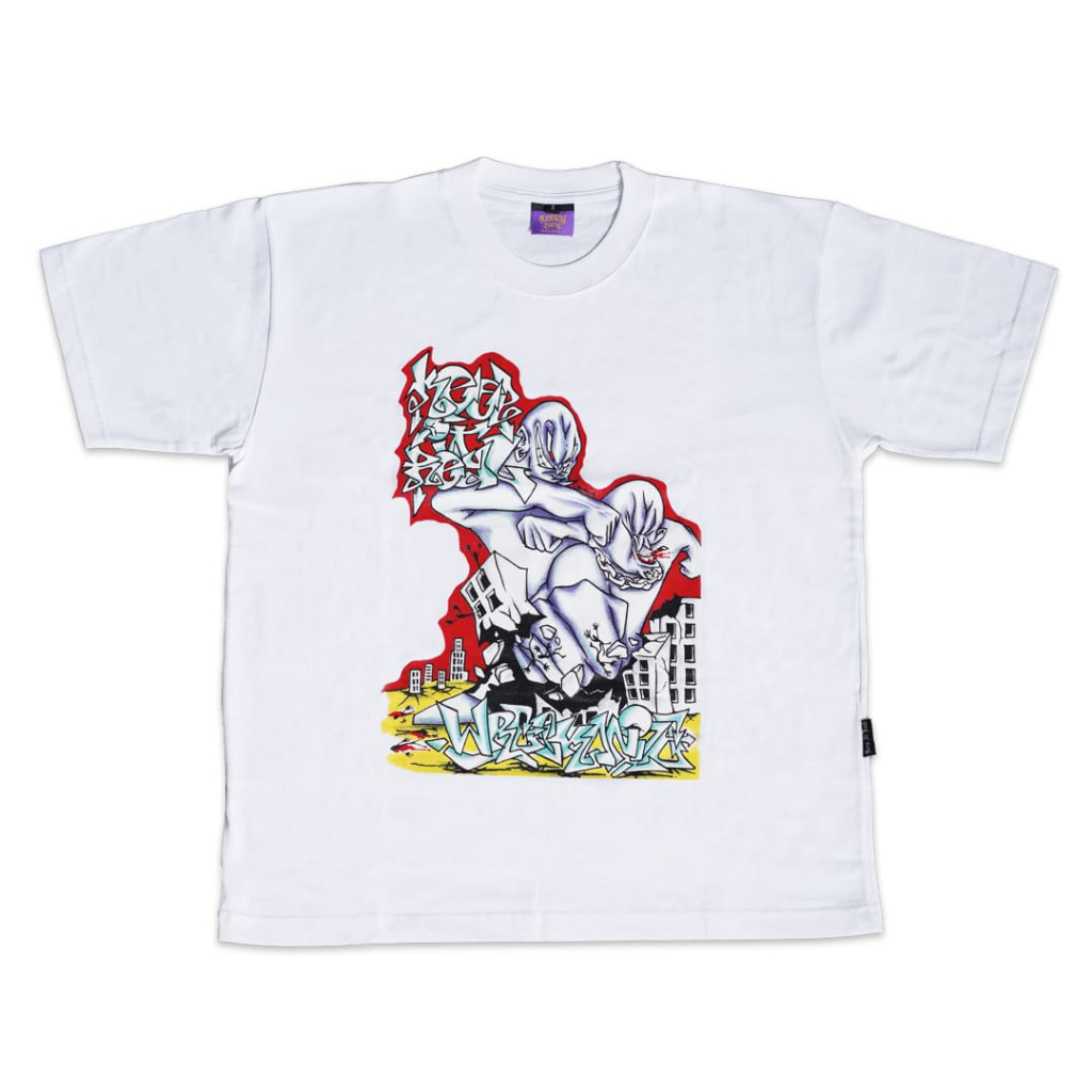 Keep It Real x Wreckonize 'Split' White T-Shirt