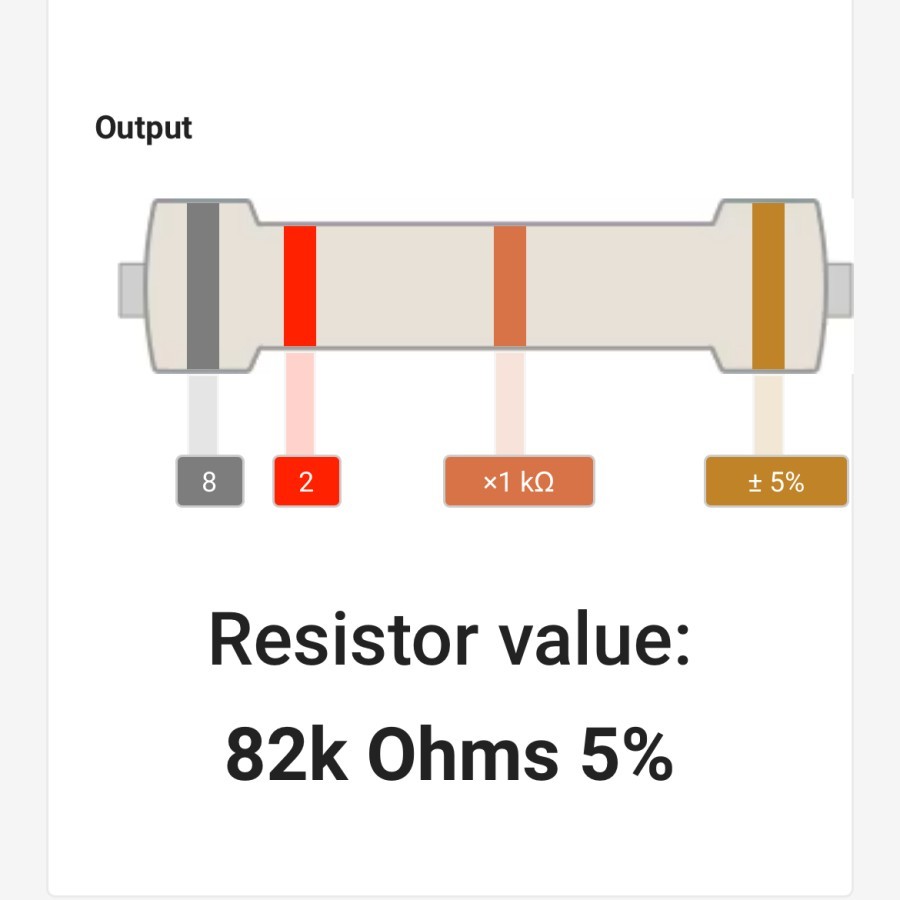 RESISTOR 1/2 WATT 1/2 0.5 0,5W 5% 5 PERSEN 82000 82K 82 KILO OHM Ω
