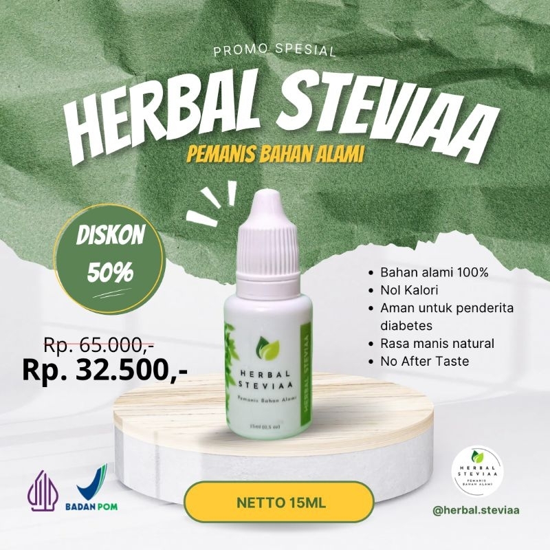 

Herbal Stevia Pemanis Alami/ Herbal Steviaa 15ml Premium Quality