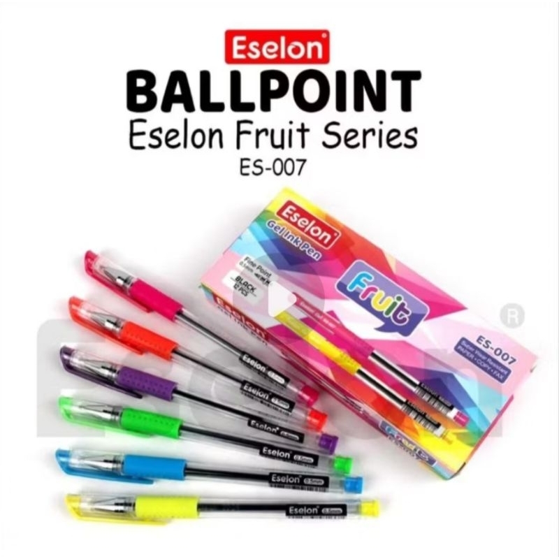 

PULPEN GEL ESELON FRUIT SERIES ES--007 (LUSIN / 12 PCS) TINTA HITAM