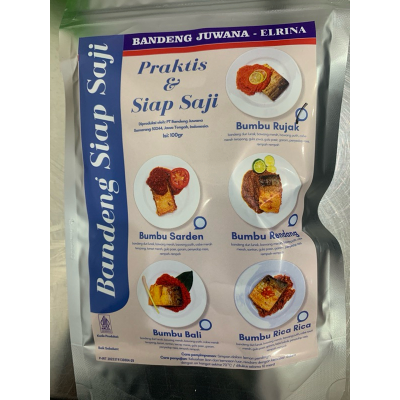 

Bandeng Juwana - Elrina Praktis & Siap Saji tersedia 10 varian sambal.