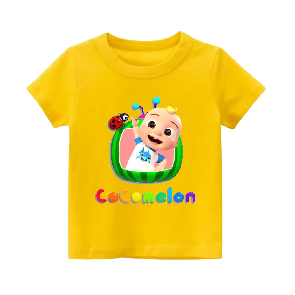 Baju Kaos Karakter Kartun Anak Laki laki Perempuan Cowok Cewek Balita BAYI COCOMELON