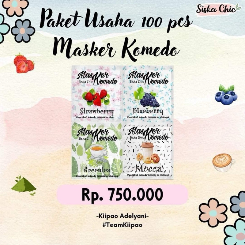 PAKET USAHA 100 PCS MASKER KOMEDO SISKACHIC ORIGINAL