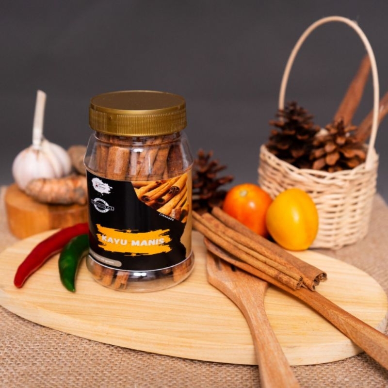 

Dapoer Natasya - Kayu Manis Utuh 8cm Cinnamon Bumbu Masak Murni Botol (60gram)