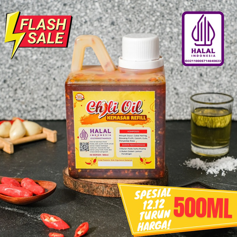 

Chili Oil Dimsum / Wonton / Bakso Aci Favo Food (REFILL) 500GR