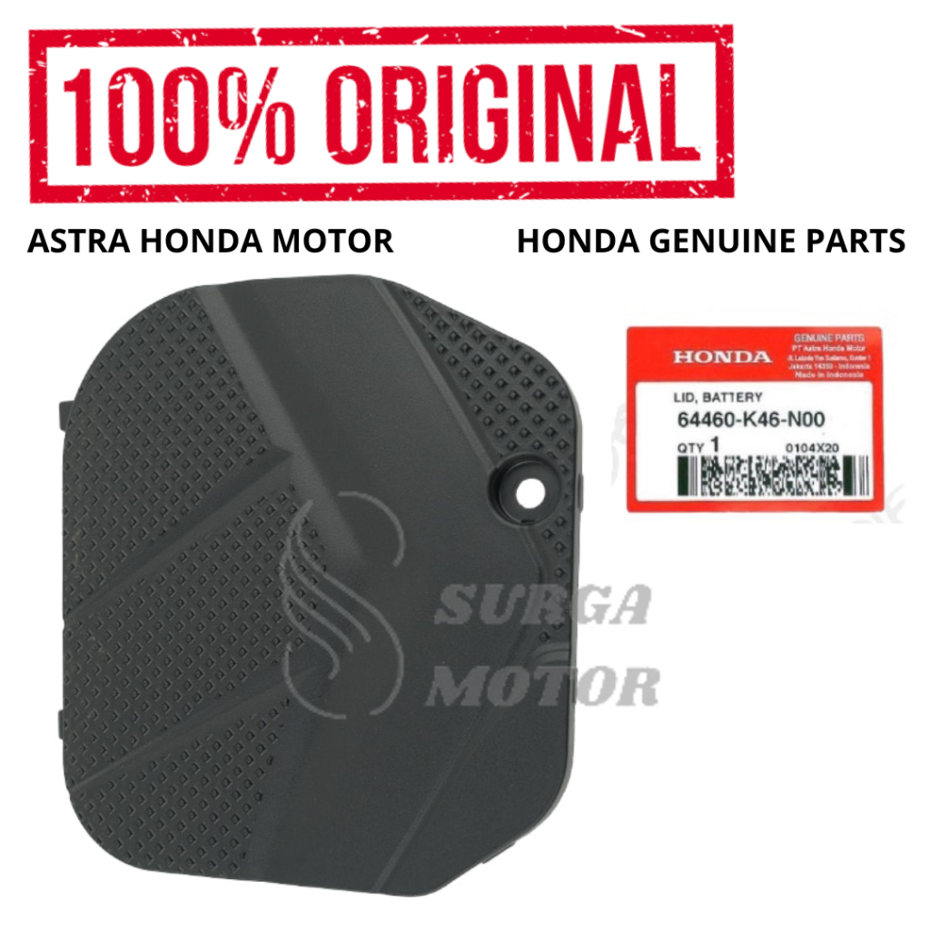 Cover Tutup Aki Vario 110 FI Original Honda AHM 64460-K46-N00 Lid Battery Penutup Batrei Vario110 Or