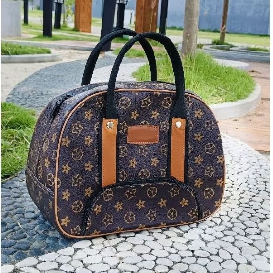 Tas Travel Kecil Serbaguna ( Bahan Kulit Sintetis Printing) Tas Buwuhan - Tas Hajatan - Tas Serbagun