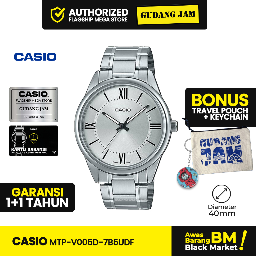 Jam Tangan Casio MTP-V005D-7B5UDF MTP-V005D MTP-V005 MTPV005D SLF