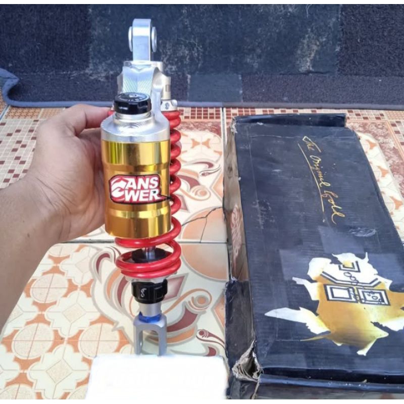 Shock original Answer double click rebound dan kompresi full CNC uk 305mm for matic Mio Fino soul be