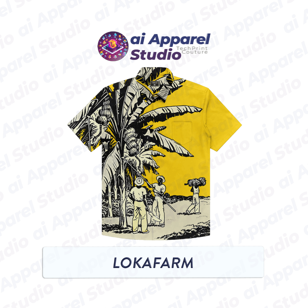 Kemeja Dewasa Lengan Pendek Premium - Ai Apparel Studio x NRDN - Lokafarm