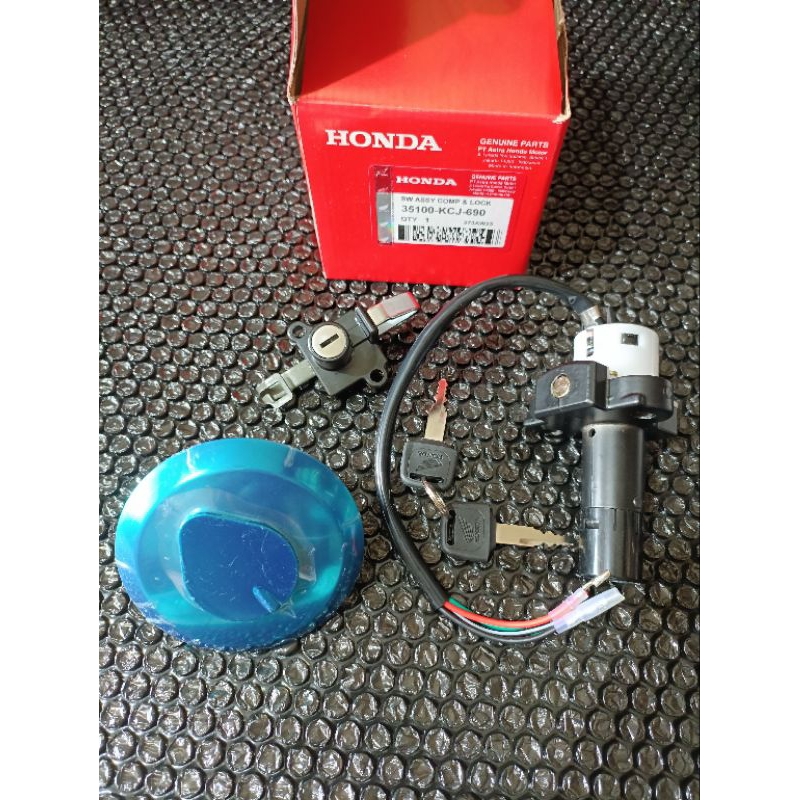 SetKey Kunci Kontak (KCJ) Honda Tiger Lama tahun 2000 Asli Ori
