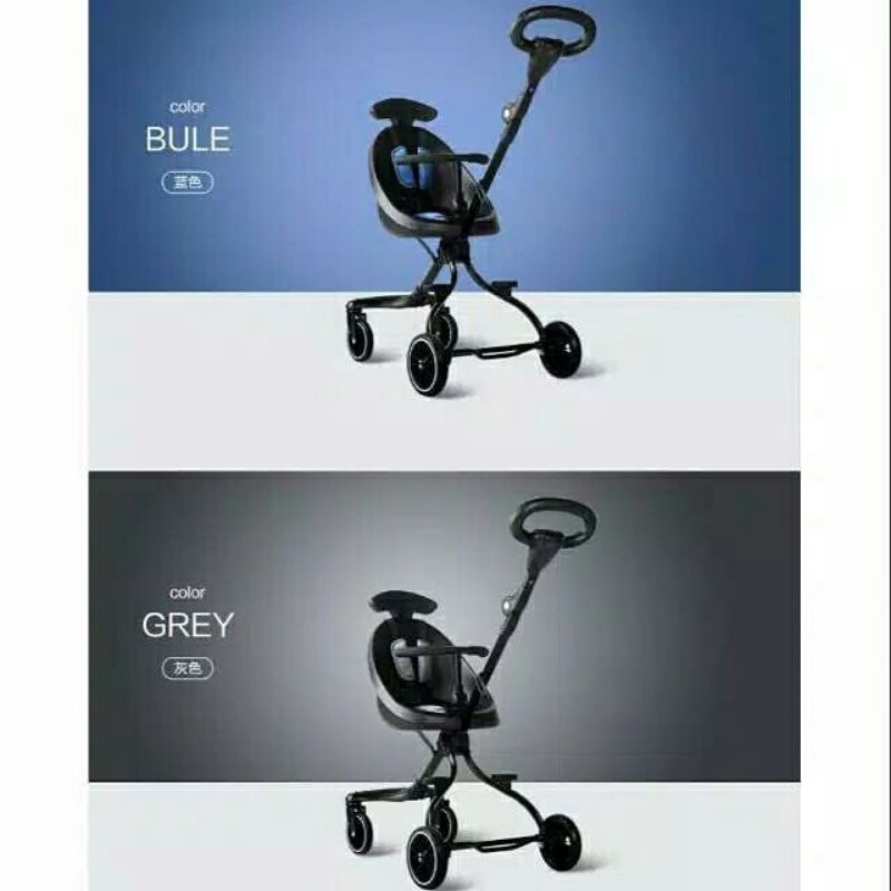 stroller trike traveling baobaohao warna grey Kereta dorong  preloved