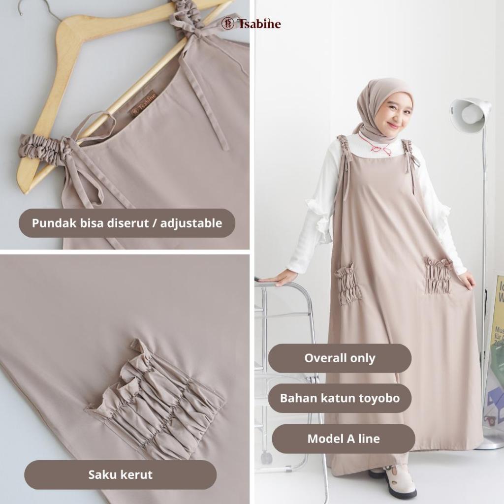Keiko Overall Gamis Wanita Baju Kodok Katun Toyobo Polos Saku Korean Style