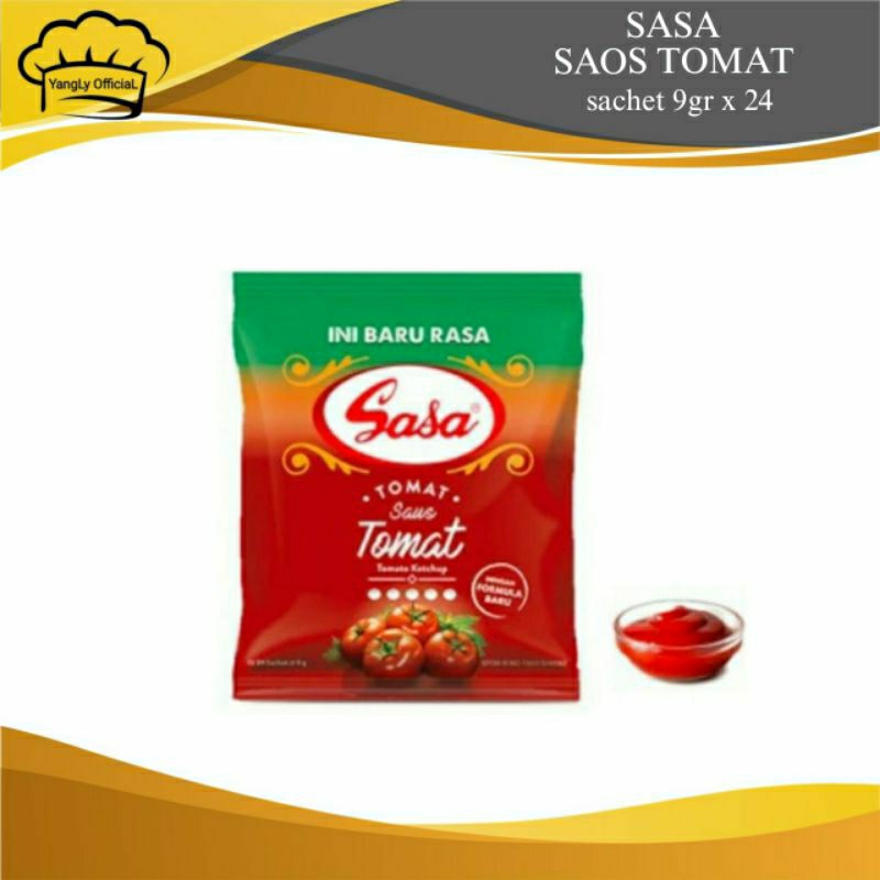 

Sasa Saos Tomat Sachet 9gr x 24 (TERSEDIA HARGA GROSIR)