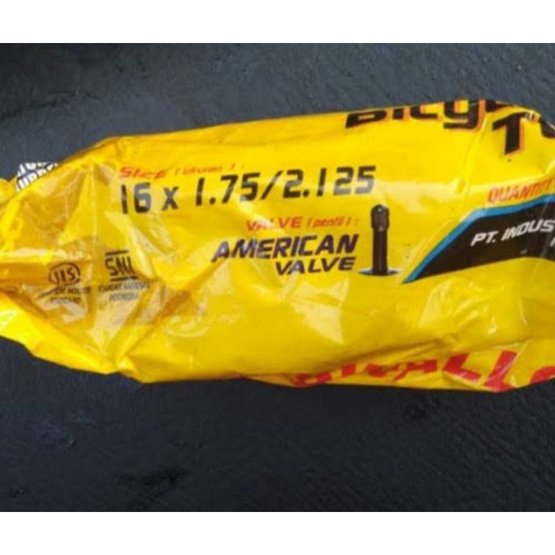 BAN DALAM SEPEDA UKURAN 16 X 1.75/2.125 SWALLOW /Ban dalam sepeda anak ukuran 16x175/2.125
