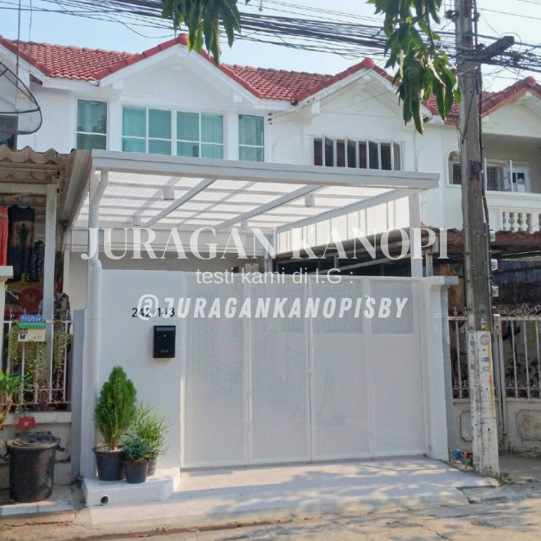Kanopi hollow galvanis atap solarflat 3mm termurah