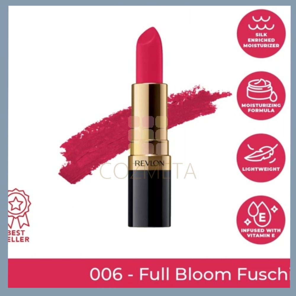 Revlon Lipstick Superlustrous 006 Full Bloom Fuschia Lipstik