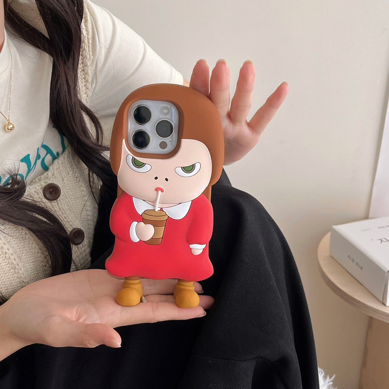 GLEAMSWEAR.ID | LITTLE GIRL YOSHITOMO NARA 3D SILICONE CASE IPHONE 13 14 15 16 PRO PROMAX