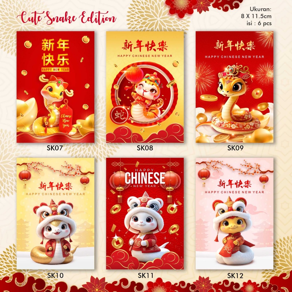 

AMPLOP ANGPAO IMLEK MODEL PENDEK ENVELOPE ISI 6PC ANGPAU SINCIA CNY - CHINESE NEW YEAR