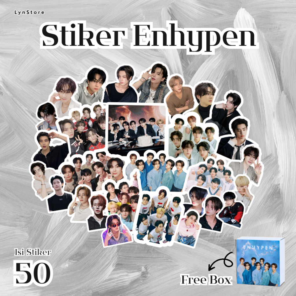 

(LS_S003) 50 Pcs Stiker Box Enhypen Collection 1 | Sticker DIY Scrapbook | Stiker Lucu Kotak