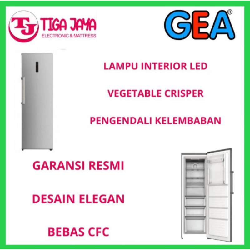 GEA Upright Freezer 307L GF-307 No Frost Freezer Vertikal