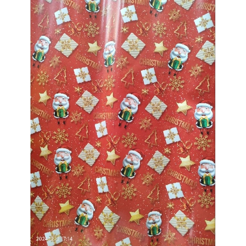 

Kertas Kado Natal Packing Hadiah Motif ChristMas Bungkus Hampers Parcel Parsel Gift Set