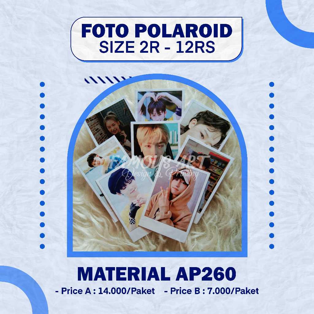 CETAK FOTO POLAROID 2R 3R 4R 5R 6R 8R 10R 10RS 12R 12RS CETAK FOTO POLAROID GLOSSY POLAROID CUSTOM