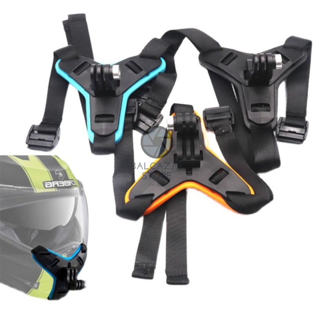Chin Mount Helmet Mounting Dagu Helm Motovlog Strap Gopro Kamera HP Vlog Smartphone Xiaomi YiCam Yi 