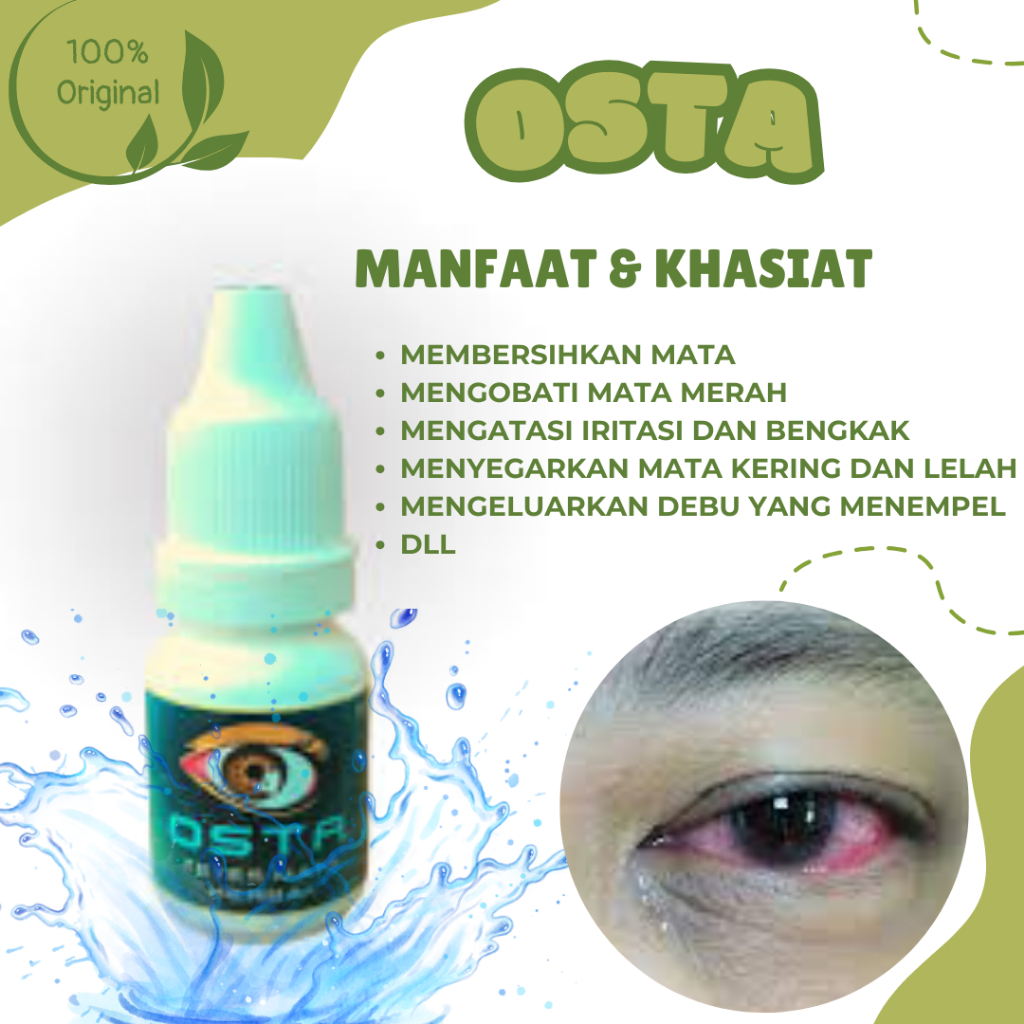 OSTA 【100% ORI】 | Tetes Mata Herbal Untuk Mengobati Mata Berair, Gatal, Merah Iritasi