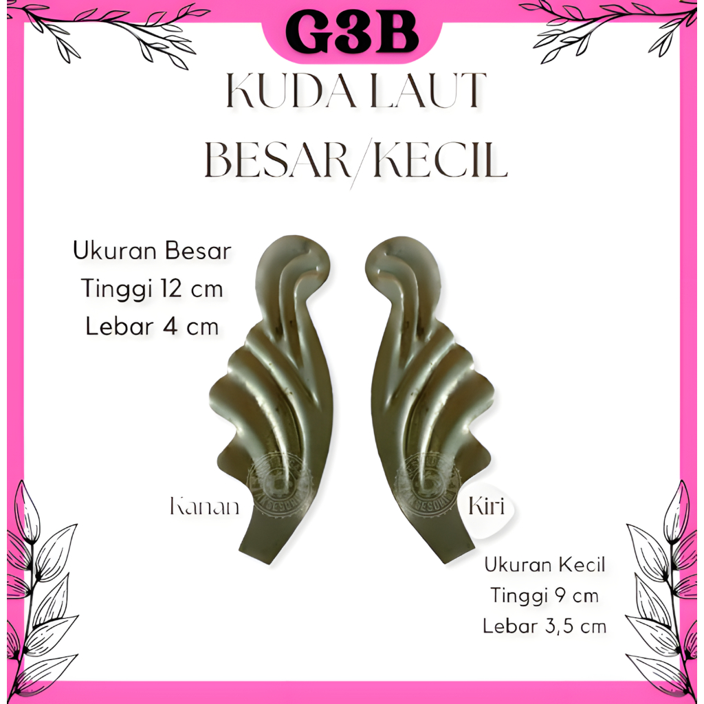 Daun kuda laut besi plat aksesoris dan ornamen pagar tralis pintu pagar besi tempa