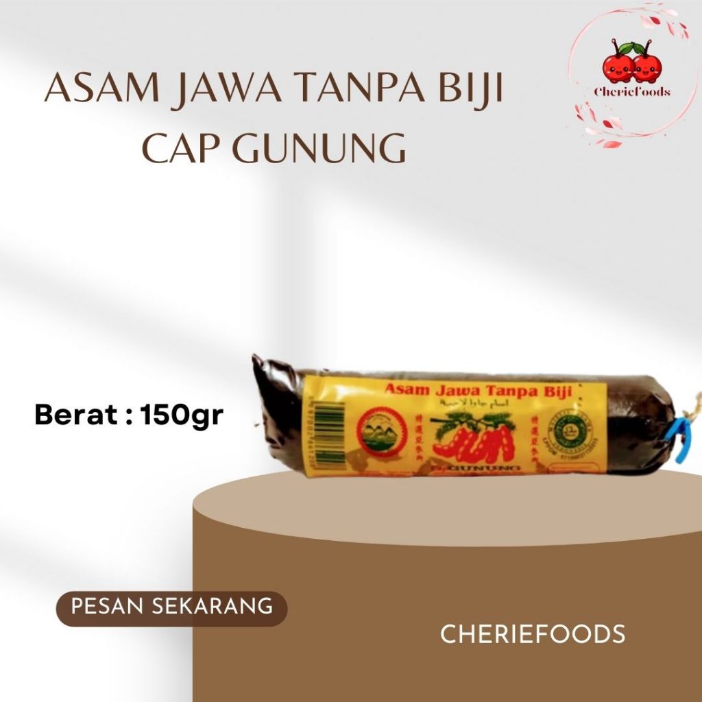 

Asam Jawa Tanpa biji Cap Gunung 150gr/ Asam Jawa untuk Makanan dan Masakan