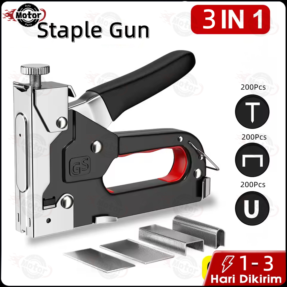 

3 In 1 Stapler Gun Staples Tembak Gun Tacker Powerfull Pistol Stapler Gratis 600 Staples