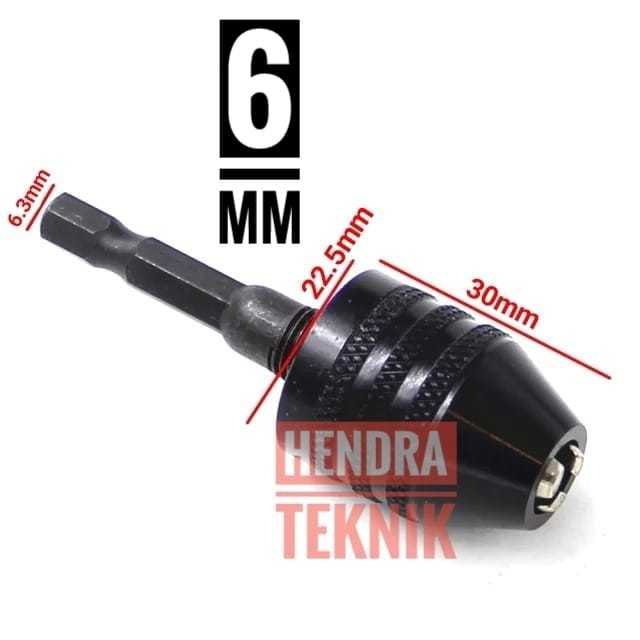 KEPALA BOR MINI ADAPTOR CORDLESS SCREWDRIVER 6MM PENJEPIT MATA BOR ADAPTOR BOR MINI